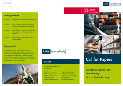 Call for Papers - Logistikmanagement 2015