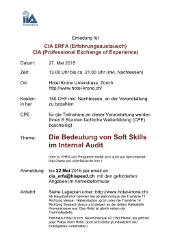 Einladung CIA ERFA 27.05.2015