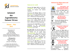 Infoblatt J&auml;nner - Mai 2015