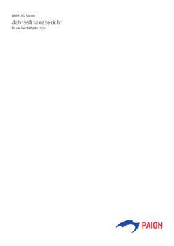 Jahresfinanzbericht 2014