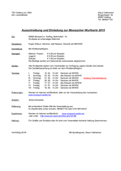 Ausschreibung - moosach