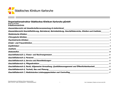 Organingramm Städtisches Klinikum Karlsruhe