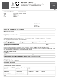 Steuererklärung P.P. - Steuern St. Gallen