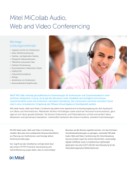Mitel MiCollab Audio, Web and Video Conferencing