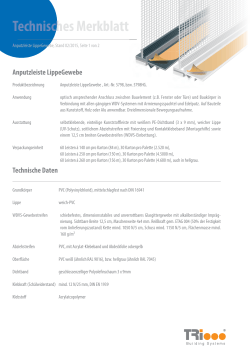 Anputzleiste LippeGewebe - TRiooo Building Systems GmbH