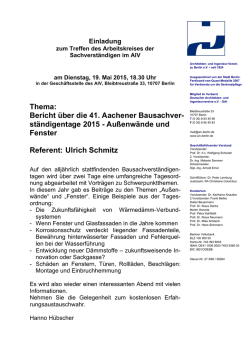 Einladung - Architekten- und Ingenieur