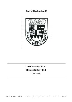 Bezirksmeisterschaft Feldbogen 2015 - PBC