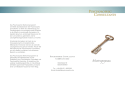 GMBH & C O.KG - Psychosophic Consultants