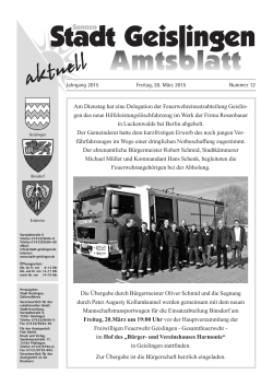 Amtsblatt Geislingen KW12