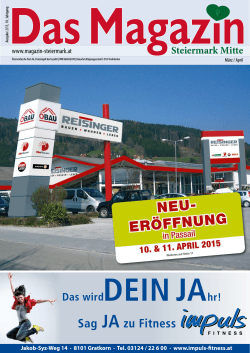 März / April 2015 - Das Magazin Steiermark Mitte