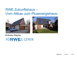 RWE Zukunftshaus -Vom Altbau zum Plusenergiehaus-