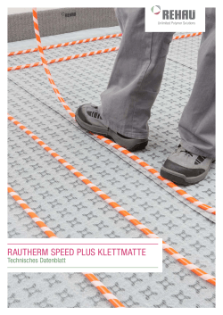 RAUTHERM SPEED Plus Klettmatte - Technisches Datenblatt