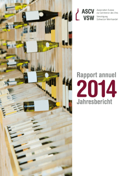 Rapport annuel 2014 - Vereinigung Schweizer Weinhandel