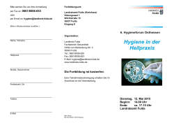 Einladung und Programm Flyer, 6. Hygieneforum 12.05.2015 (3