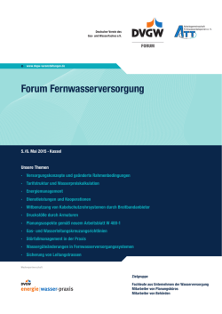 Forum Fernwasserversorgung