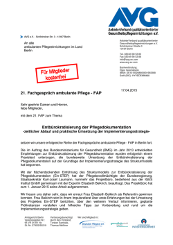 21. Fachgespräch ambulante Pflege - FAP