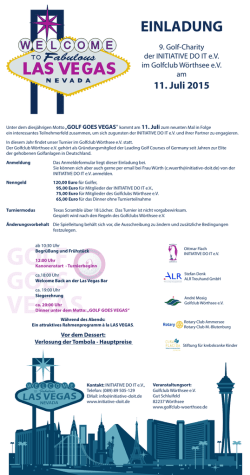 GOLF GOES VEGAS - Initiative DO IT eV