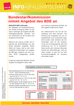Info 5 - BDE Tarifrunde - Ver