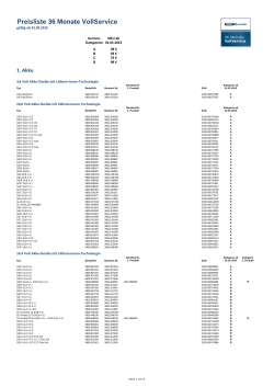 Preisliste 36 Monate VollService