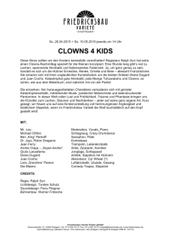Pressetext CLOWNS 4 KIDS vom 06.03.2015