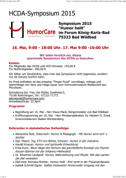 HCDA-Symposium 2015 - LachClub Frankfurt