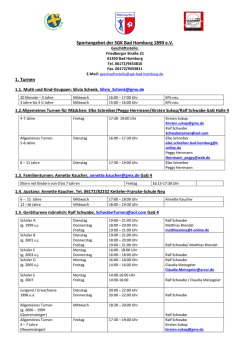 Sportangebot der SGK Bad Homburg 1890 e