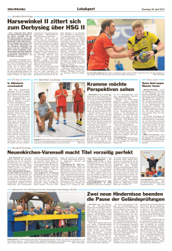 Harsewinkel II zittert sich zum Derbysieg &uuml;ber