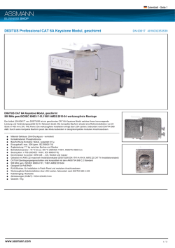 DIGITUS Professional CAT 6A Keystone Modul