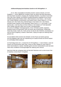 Jubil&auml;umslehrgang beim Budokan Zanshin im SC 59 Engelthal e. V