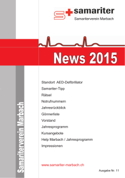 aktuellen Ausgabe der Samariter-News 2015