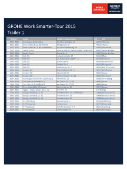 GROHE Worksmarter-Tour 2015 Cube 1