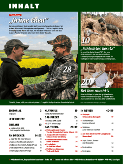 Inhaltsverzeichnis der DJZ 06/2015