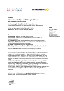 Einladung - Stiftung Zukunft Berlin