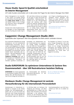 Capgemini: Change Management-Studie 2015