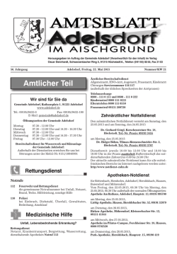 Amtlicher Teil - Die Gemeinde Adelsdorf