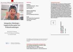 Integrative Onkologie &ndash; Supportivtherapien bei
