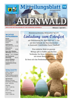 KW 14 vom 2.4.2015 - Gemeinde Auenwald