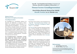 Human Factors Grundlagenseminar
