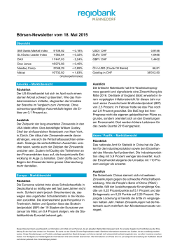 Börsen-Newsletter vom 18. Mai 2015