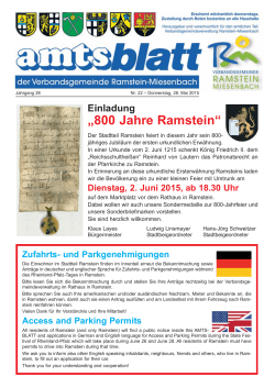 AMTSBLATT Nr. 22 vom 28.05.2015 - Ramstein