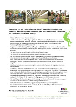 Infoblatt - Kletterinsel F&uuml;rstenfeld