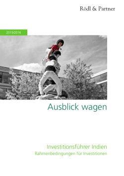 Investitionsf&uuml;hrer Indien 2015/2016