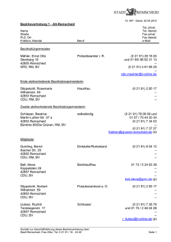 Bezirksvertretung 1 - Alt-Remscheid