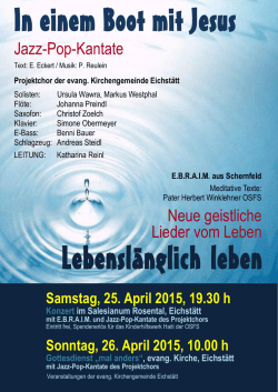 In einem Boot mit Jesus Lebensl&auml;nglich leben