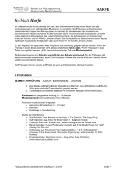 Beiblatt Harfe - Musikschulmanagement Niederösterreich