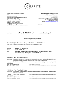 Einladung zur Disputation