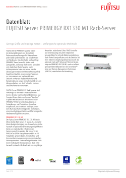 Datenblatt FUJITSU Server PRIMERGY RX1330 M1 Rack