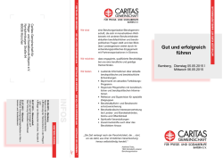 Gut und erfolgreich f&uuml;hren - Caritas Gemeinschaft f&uuml;r Pflege