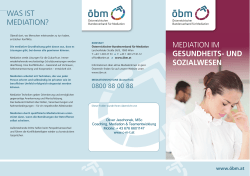 mediation im gesundheits- und sozialwesen