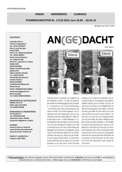 Pfarrnachrichten 2015.17-18 - Pfarrgemeinde St. Laurentius Clarholz